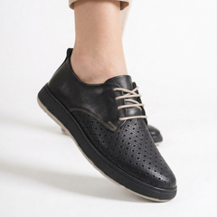 Pantofi piele naturala Calida Black