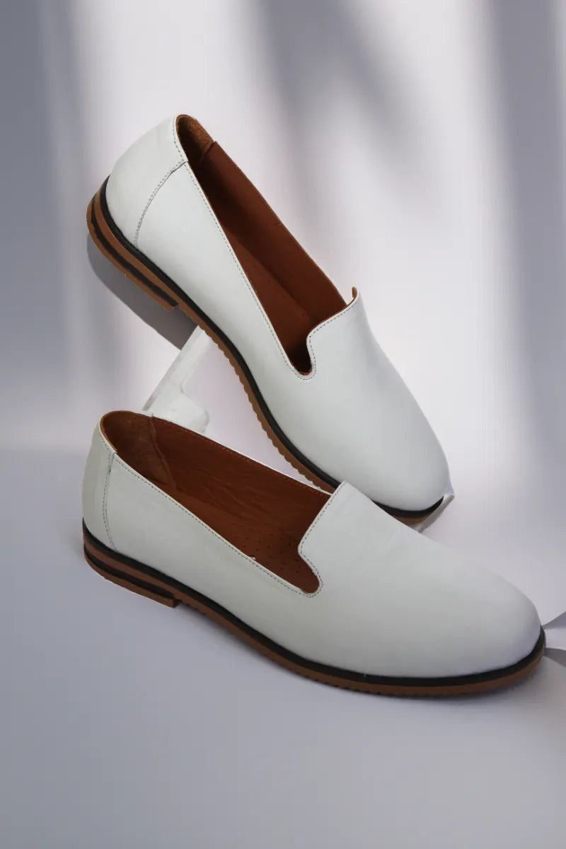 Balerini piele naturala Svetlana Alba image 1