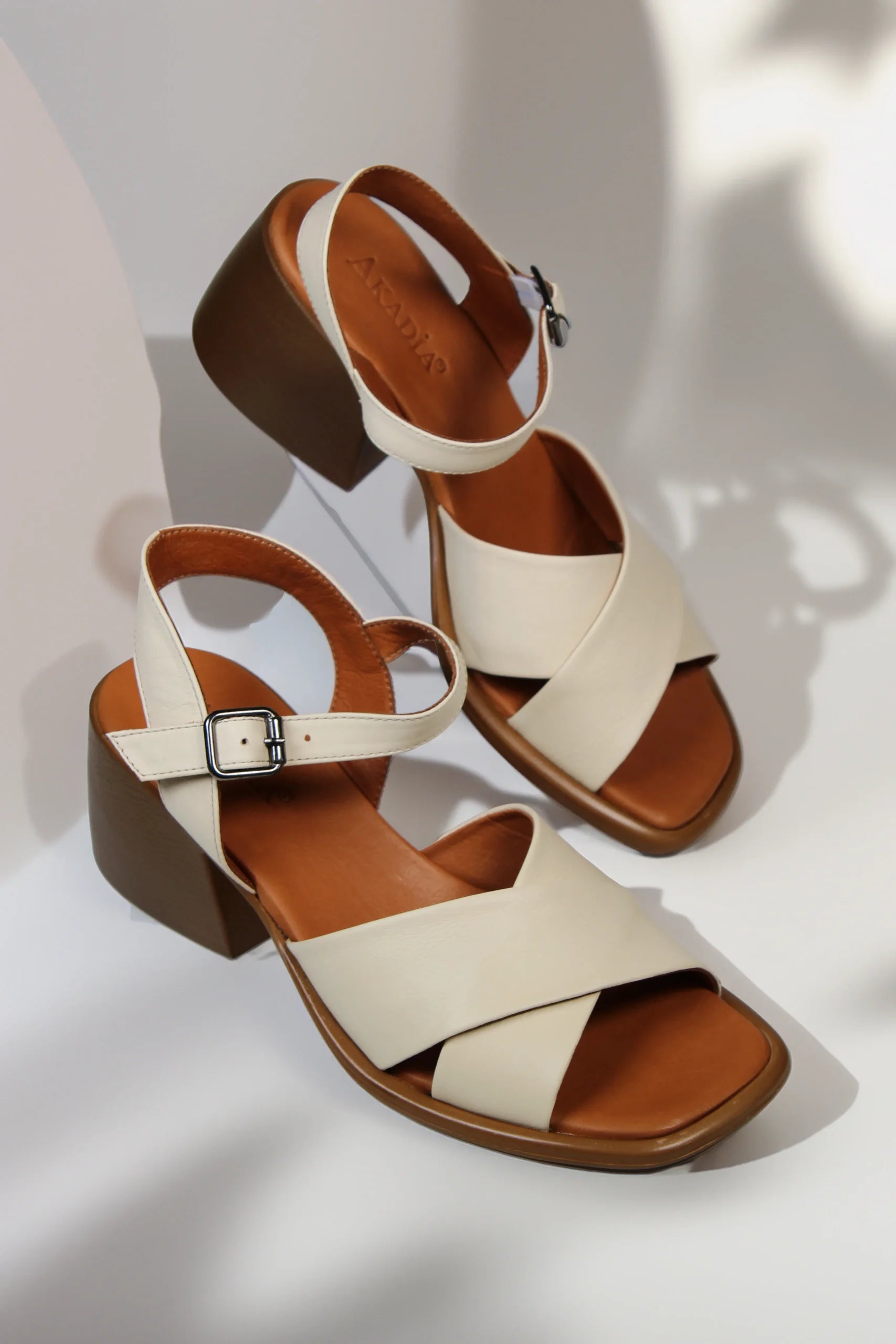 Sandale piele naturala Olas Bej image 0