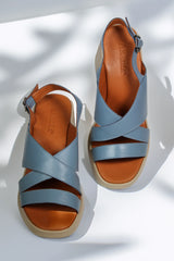 Sandale piele naturala Nacar Albastru image 2