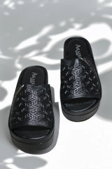 Papuci piele naturala Bosphorus Negru