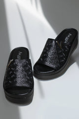 Papuci piele naturala Bosphorus Negru