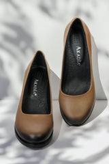 Pantofi piele naturala Dafne Kaki image 2