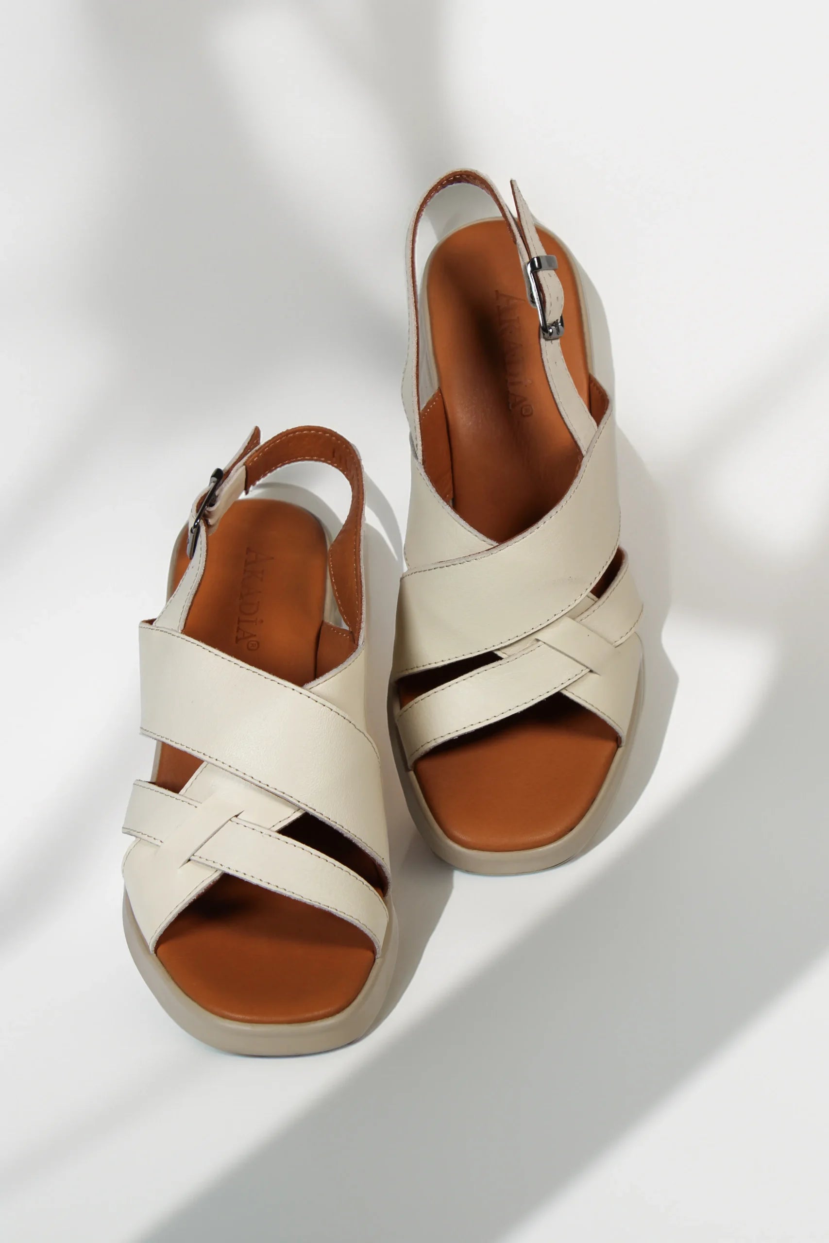 Sandale piele naturala Orion Bej image 2