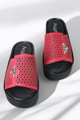 Papuci piele naturala Bosphorus 3 Rosu