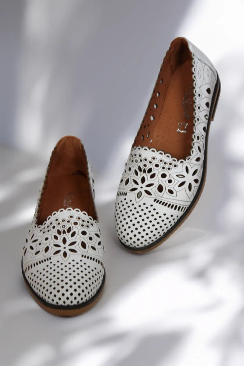 Balerini piele naturala Teresa Alba image 3