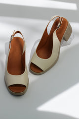 Sandale piele naturala Azura Bej image 3