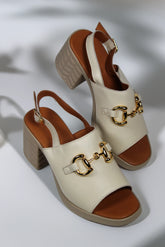 Sandale piele naturala Ventus Bej image 0