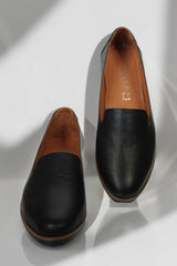 Balerini piele naturala Svetlana Neagra image 2