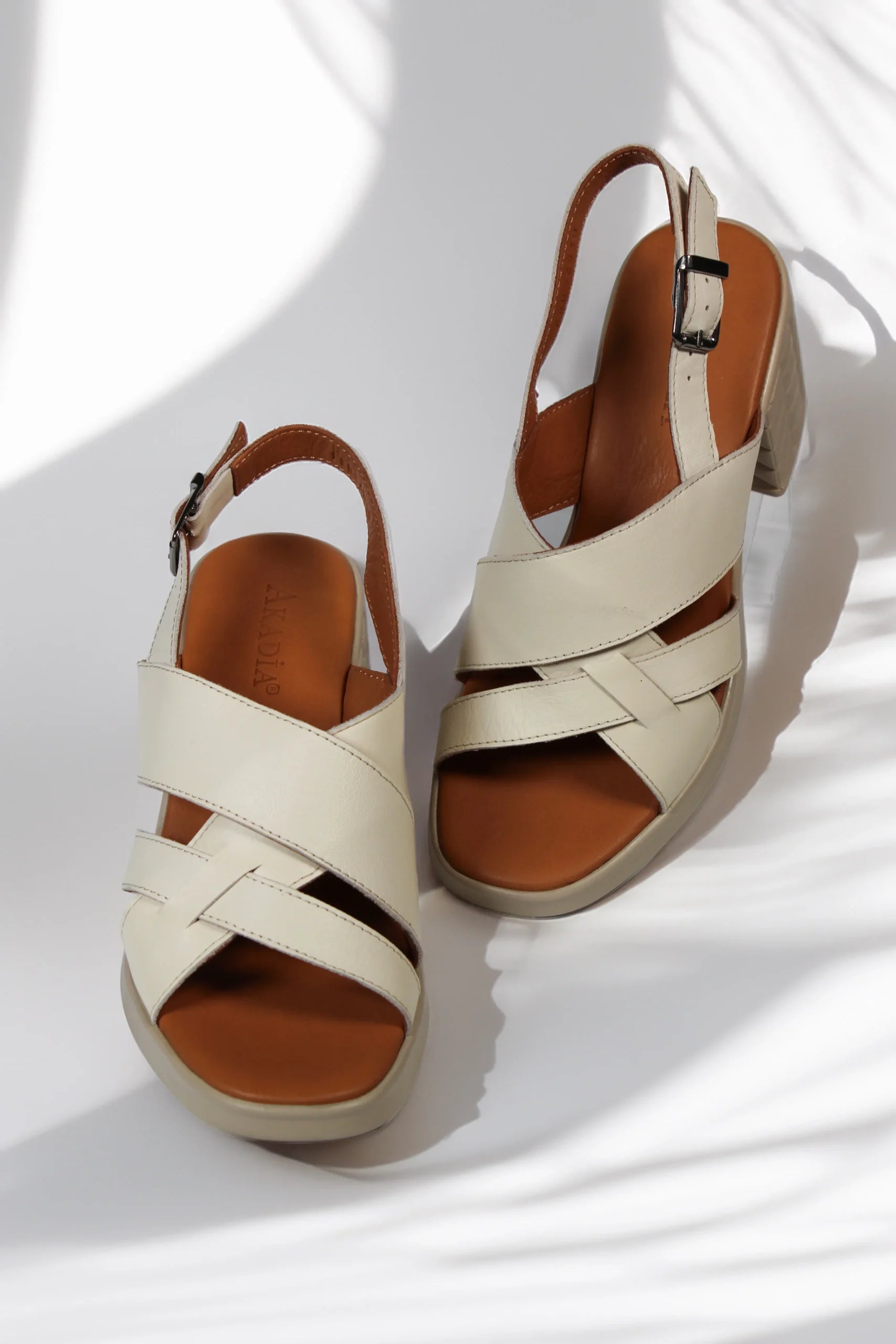 Sandale piele naturala Orion Bej image 3