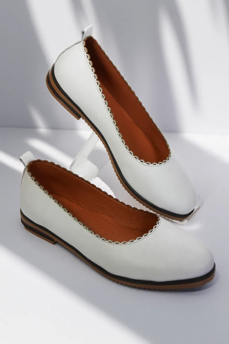 Balerini piele naturala Paula Alba image 1