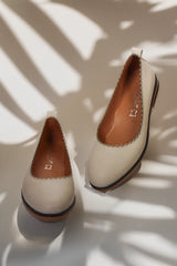 Balerini piele naturala Paula Bej image 3