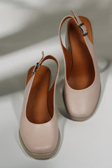 Sandale piele naturala Soleo Pudra image 2