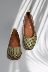 Balerini piele naturala Ediz Avocado image 2