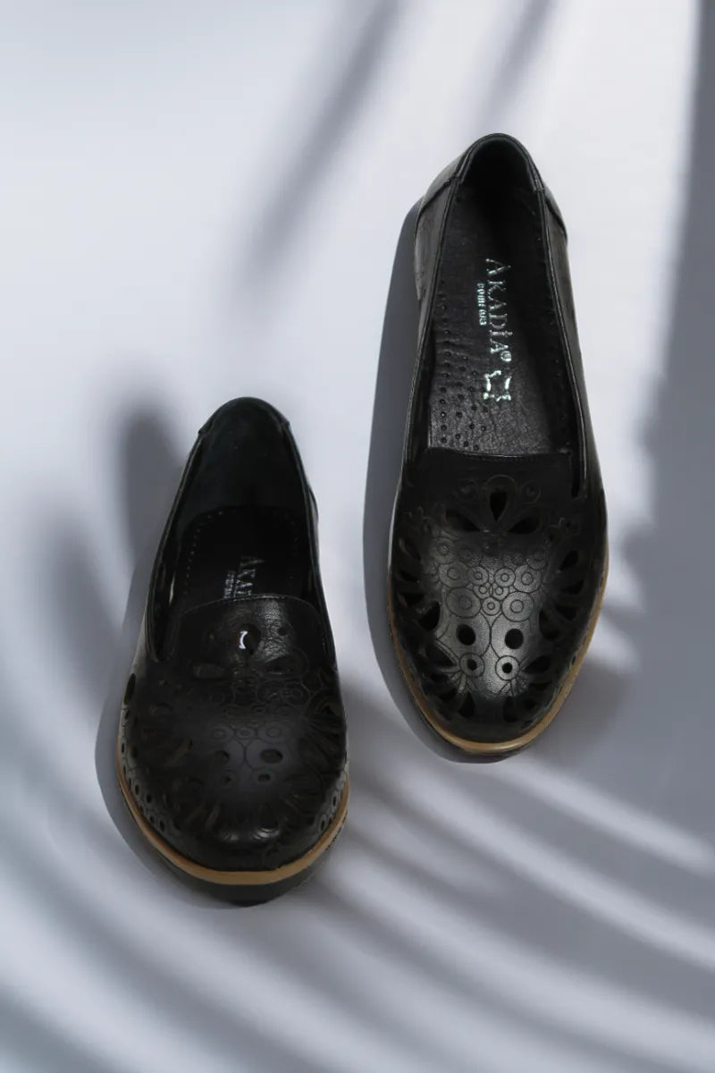 Balerini piele naturala Teresa 3 Negru image 3