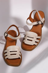 Sandale piele naturala Caleta Pudra image 3