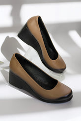 Pantofi piele naturala Dafne Kaki image 0