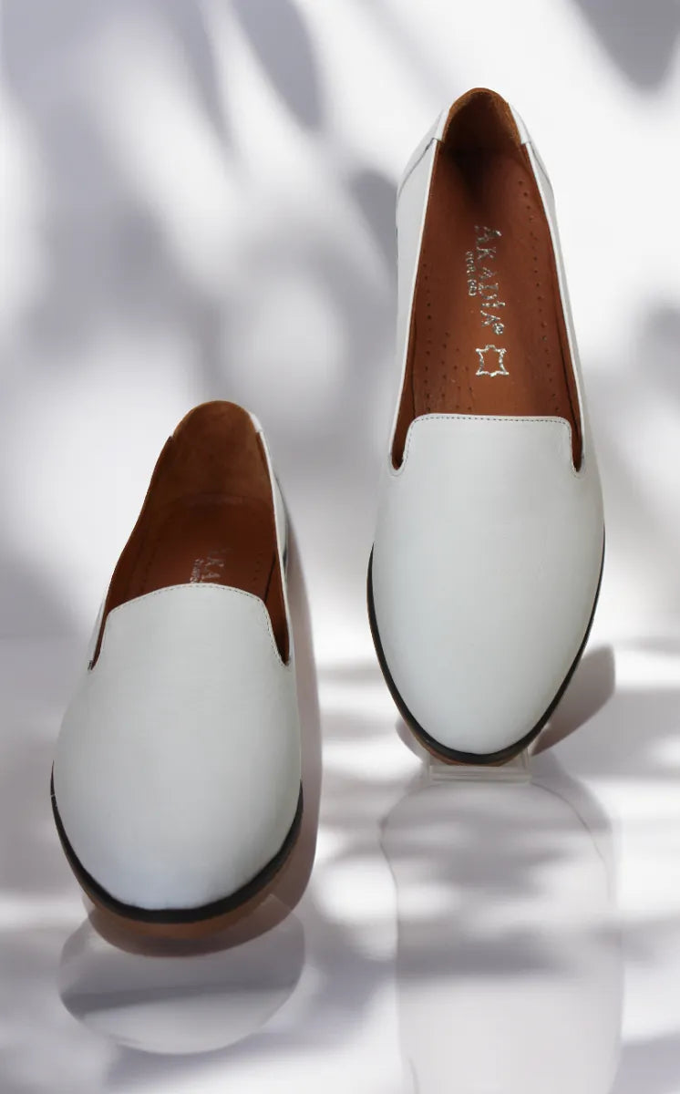 Balerini piele naturala Svetlana Alba image 2