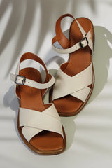 Sandale piele naturala Olas Bej image 3