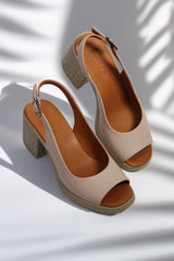 Sandale piele naturala Azura Pudra image 0