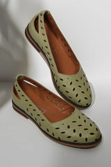 Balerini piele naturala Cariba Avocado image 1