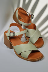Sandale piele naturala Olas Verde image 1
