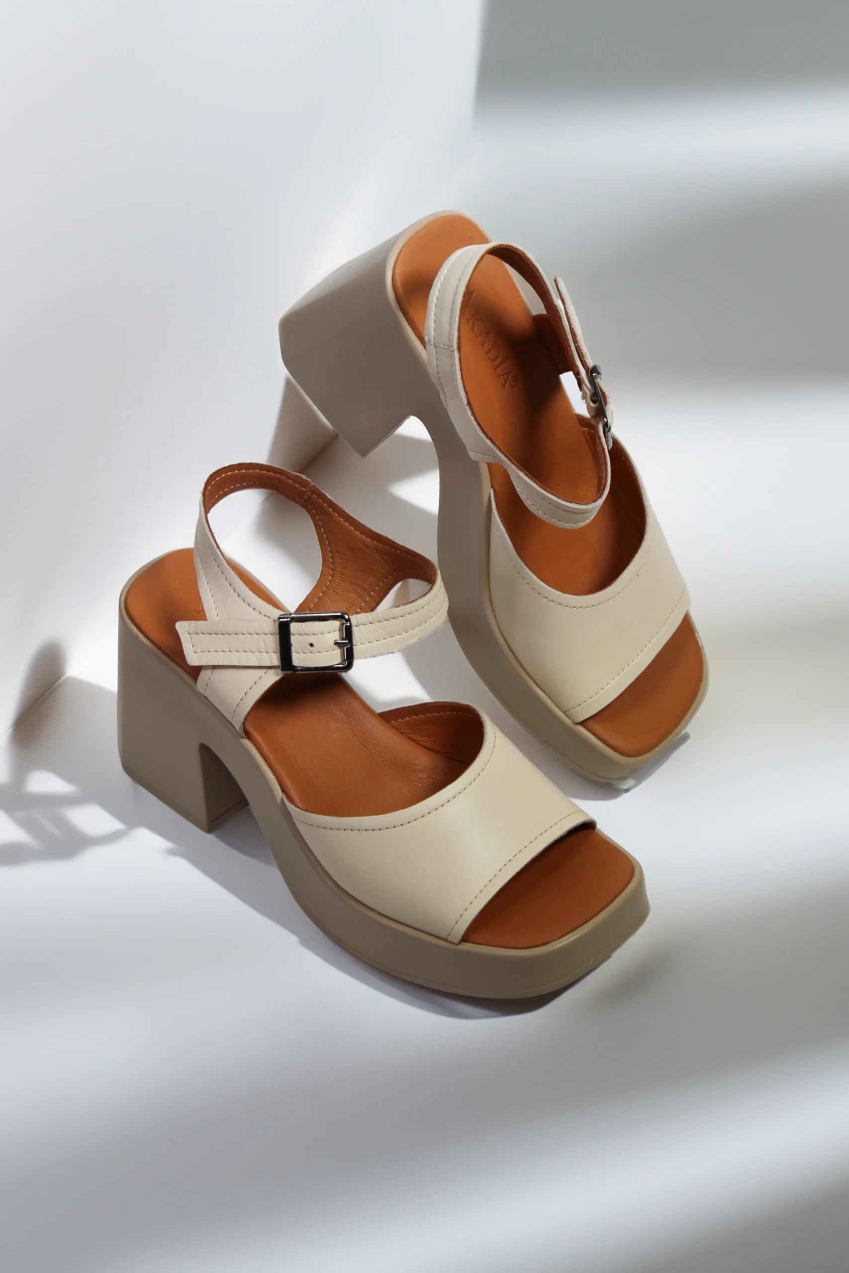 Sandale piele naturala Luzia Bej image 1