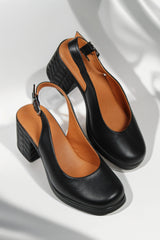 Sandale piele naturala Soleo Neagra image 0