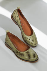 Balerini piele naturala Ediz Avocado image 1