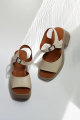 Sandale piele naturala Luzia Bej image 3