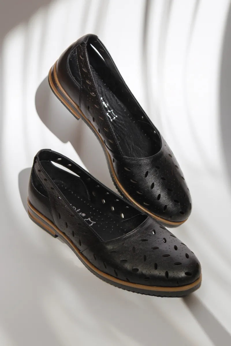 Balerini piele naturala Cariba Neagra image 0