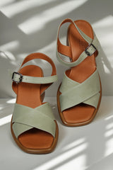 Sandale piele naturala Olas Verde image 2