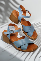 Sandale piele naturala Olas Albastru image 0