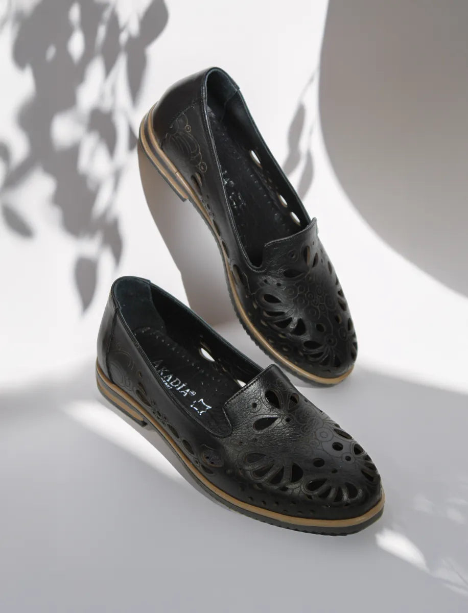 Balerini piele naturala Teresa 3 Negru image 0