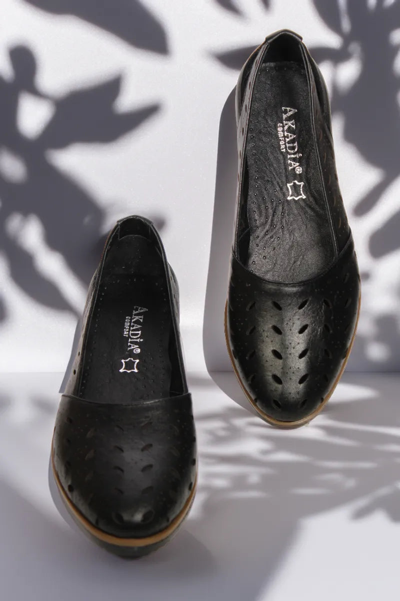 Balerini piele naturala Cariba Neagra image 2