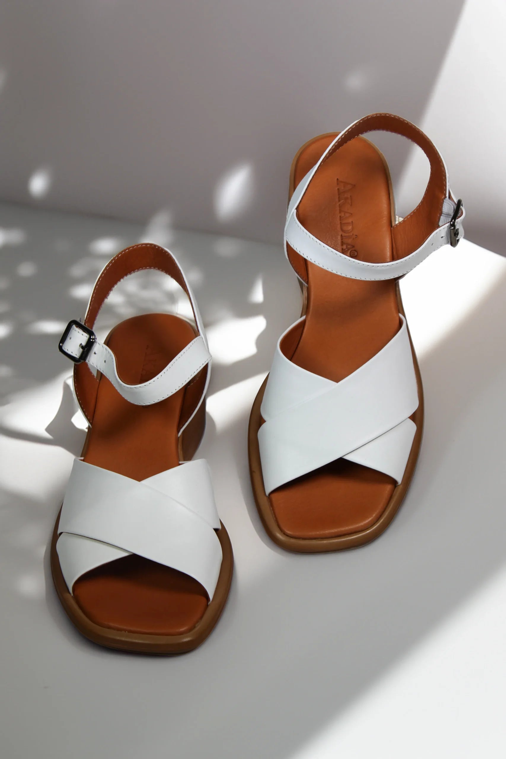 Sandale piele naturala Olas Alb image 2