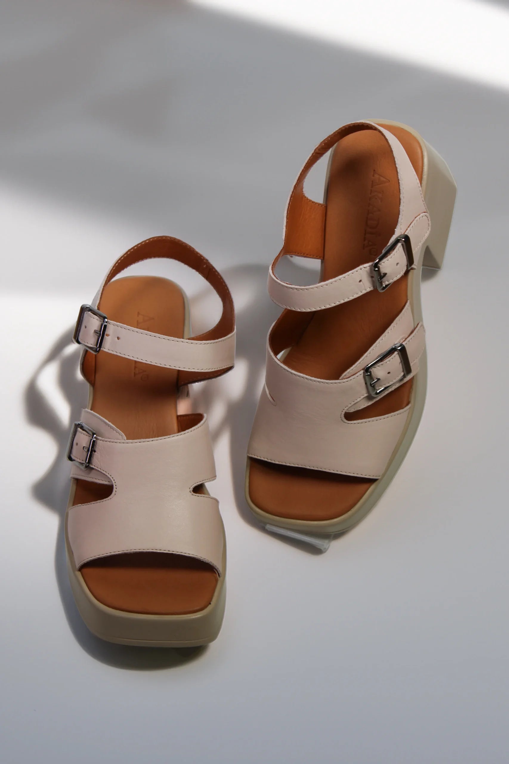 Sandale piele naturala Bruma Pudra image 3