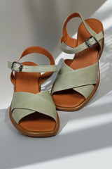 Sandale piele naturala Olas Verde image 3