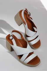 Sandale piele naturala Calora Alba image 0