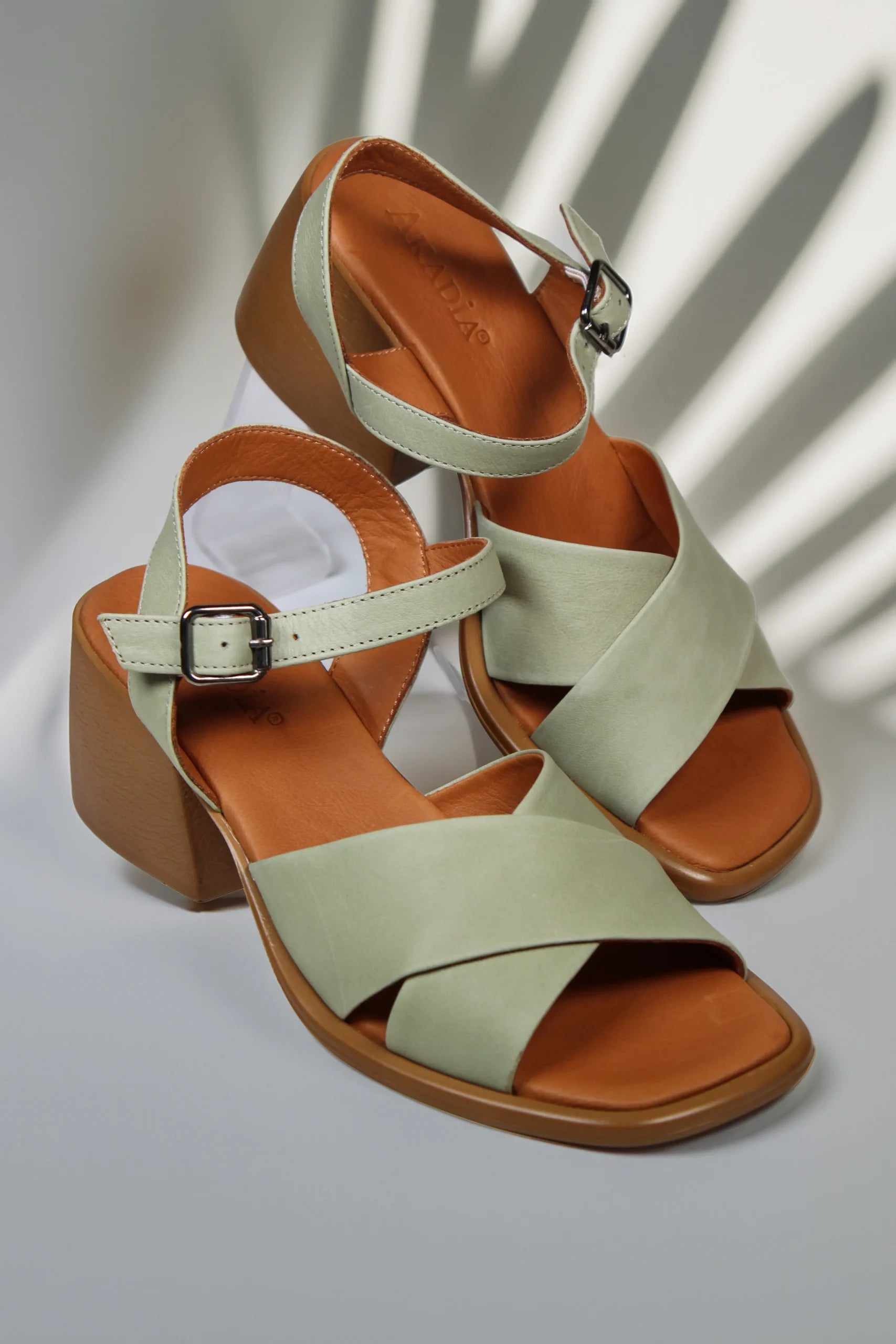 Sandale piele naturala Olas Verde image 0