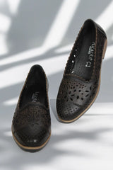 Balerini piele naturala Teresa Neagra image 3