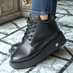 Ghete piele naturala Camora Black