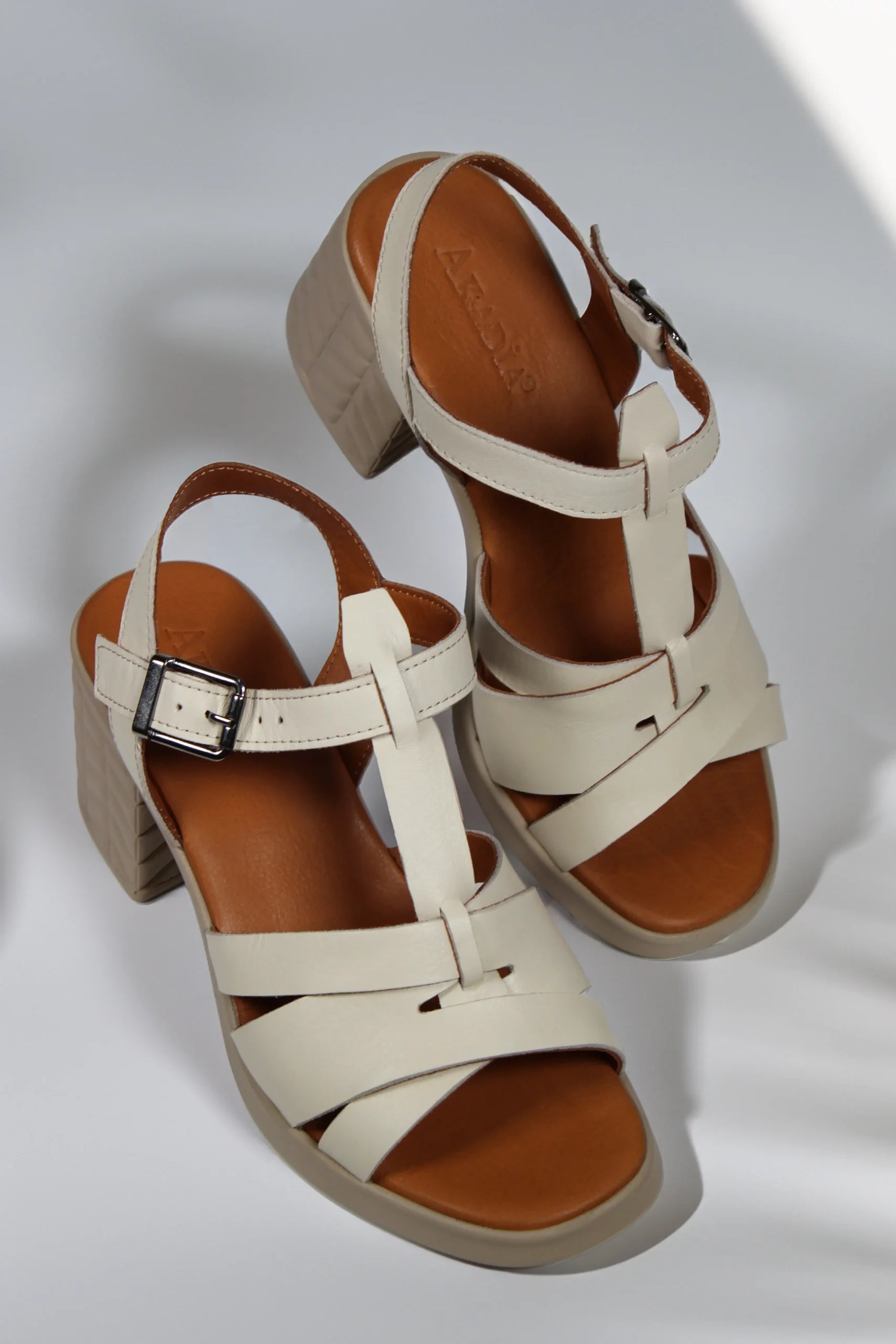 Sandale piele naturala Vesper Bej image 0