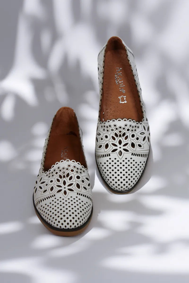 Balerini piele naturala Teresa Alba image 2