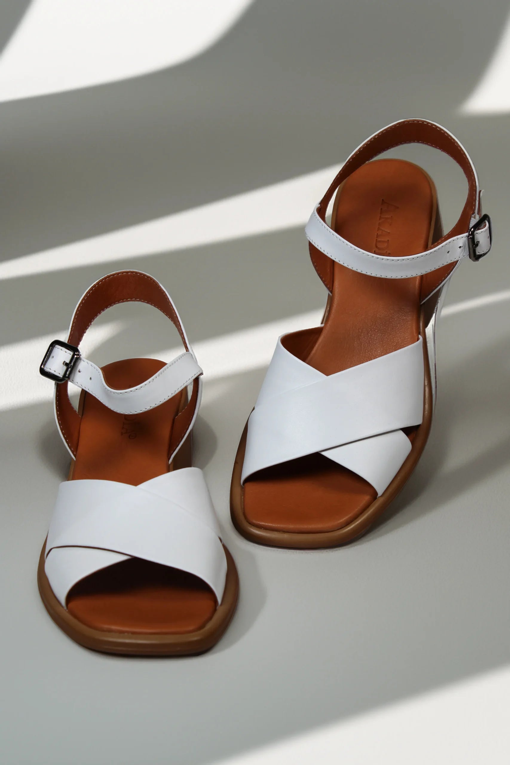 Sandale piele naturala Olas Alb image 3