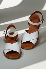 Sandale piele naturala Olas Alb image 3