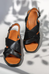 Sandale piele naturala Orion Negru image 2