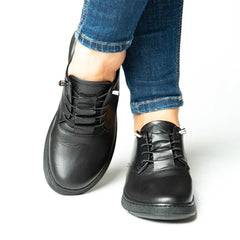 Pantofi casual dama eleganta piele naturala Solaris Negru 2025