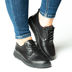 Pantofi casual dama eleganta piele naturala Solaris Negru 2025