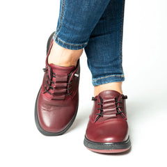 Pantofi casual dama eleganta piele naturala Solaris Bordo 2025